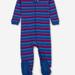 Leveret Kids Footed Cotton Unicorn Stripes Pajamas - Blue - 5Y