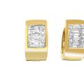 Haus of Brilliance 14K Yellow Gold 1/2 Cttw Diamond Huggy Earrings - Yellow - OS