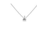 Haus of Brilliance 14K White Gold Pear Shape Lab Grown Diamond Solitaire Pendant Necklace - White - 1/2 CTTW