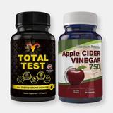 Totally Products Total Test Testosterone Booster and Apple Cider Vinegar Combo Pack