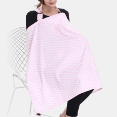 Vigor Baby Nursing Cover For Breastfeeding With Sewn-in Cloth - White - PATTERN C