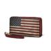 MKF Collection by Mia K Uriel Vegan Leather Womenâ€™s Flag Wristlet Wallet - Red