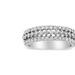 Haus of Brilliance 14K White Gold 1.0 Cttw Prong Set Round Diamond Split Shank Three Row Band Ring (H-I Color, I2-I3 Clarity) - White - 7