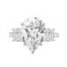 Diamonbliss Vertical Baguette Accented Solitaire Ring - Grey - 7