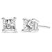 Haus of Brilliance 14K White Gold 3/8 Cttw Princess-Cut Square Diamond Classic 4-Prong Solitaire Stud Earrings(H-I, I1-I2) - White