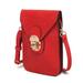 MKF Collection by Mia K Kianna Vegan Leather Phone Crossbody Bag - Red