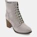 Journee Collection Women's Wide Width Baylor Bootie - Grey - 6