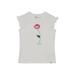 Deux Par Deux Ruched Sleeve T-Shirt - White - 10