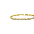 Haus of Brilliance 10K Yellow Gold Plated .925 Sterling Silver 1 Cttw Prong-Set Diamond Pear Shape Link Bracelet - Yellow - 7