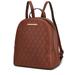 MKF Collection by Mia K Sloane Vegan Leather Multi compartment Backpack - Brown