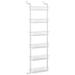 Fresh Fab Finds 6 Tier Over Door Pantry Organizer Hanging Hooks Door Storage Rack Carbon Steel Basket 62.99" Over Door Shelf For Kitchen Bathroom - White