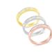 Haus of Brilliance 10K Yellow, White and Rose Gold over .925 Sterling Silver 5/8 Cttw Diamond Channel-Set Stackable Band Ring Set - White - 6.5