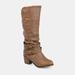 Journee Collection Journee Collection Women's Wide Calf Late Boot - Brown - 7.5