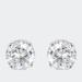Haus of Brilliance AGS Certified 1.00 Cttw Round Brilliant-Cut Diamond 14K White Gold Classic 4-Prong Solitaire Stud Earrings with Screw Backs - White - OS