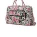 MKF Collection by Mia K Jayla Quilted Cotton Botanical Pattern Womenâ€™s Duffle Bag - White