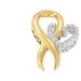 Haus of Brilliance 10K Yellow Gold and .925 Sterling Silver 1/10 cttw Diamond Heart Pendant Necklace - Yellow - 18