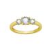 Diamonbliss Round 3-Stone Ring - Yellow - CARAT: 1/SIZE: 6