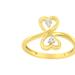 Haus of Brilliance 14KT Yellow Gold 1/20 ctw. Dual Heart Diamond Ring - Yellow - 7