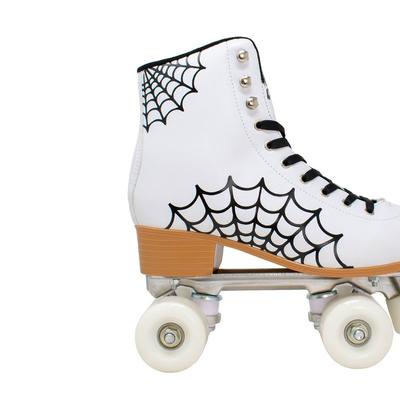 Cosmic Skates Spider Web Print Roller Skates - White - 9