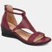 Journee Collection Journee Collection Women's Trayle Sandal Wedge - Red - 5.5