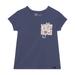 Deux Par Deux Organic Cotton Short Sleeve Top - Navy Blue - Blue - 6