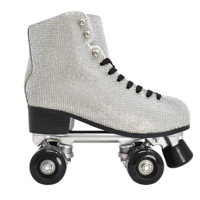 Cosmic Skates Rhinestone Flashy Roller Skates - Grey - 10