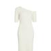 Rosetta Getty One Shoulder Off The Shoulder Dress - White - XS