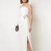 Marchesa Beaded Stretch Crepe Gown - White - 2