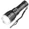 Fresh Fab Finds 100000LM Super Bright LED Flashlight Waterproof Rechargeable Zoomable Tactical Torch Light Emergency Power Bank Support 3 Battery Types - Black