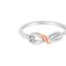 Haus of Brilliance 10K Rose Gold over .925 Sterling Silver Infinity Ring - White - 6.5