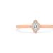 Haus of Brilliance 14K Rose Gold Plated .925 Sterling Silver 1/20 Carat Diamond Teardrop Pear-Shaped Miracle Set Petite Fashion Ring - Pink - 7