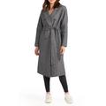 Standing Still Belted Double Breasted Wool Blend Coat