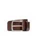 Italian-leather Belt With Logo-engraved Buckle