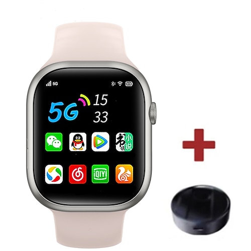 696 X9 Smartwatch 2.02 Zoll Smart-Armband Bluetooth Schrittzähler Anruferinnerung Herzschlagmonitor Kompatibel mit Android iOS Damen Herren Freisprechanlage Nachrichterinnerung Benutzerdefiniertes Image