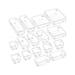 16 PCS Clear Drawer Organizer Set 5 Sizes Plastic Drawer Storage Bins Dividers Trays Dot Box For Makeup Jewelry Kitchen Utensils Gadgets Office