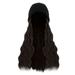 Tiezhimi Beanie Hat Knitted Long Wavy Curly Hair Wig Warm Knitted Velvet 28 Inch Women s Synthetic Wig Winter