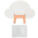 Bathroom Hair Dryer Holder Wall Mounted Foldable Hair Blow Dryer Storage Organizer with Self Adhesive White