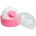 BPA Free Baby Powder Puff Box Baby Care Face Makeup Cosmetic Talcum Powder Container with Hand HolderPink