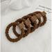 Light brown 5 pieces high elasticity and durable hair rope