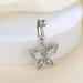 1PC Stainless Steel Zircon Snake Fake Piercing Belly Rings Clip on Umbilical Navel Belly Button Clip on Earrings Body Jewelry