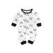 Huakaishijie Baby Halloween Jumpsuit Cartoon Printed Buttons Romper with Pockets