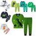 KYAIGUO Baby Toddler Girls Boys Cotton Pajama Set 2 Piece Autumn Warm Tops +pants Pjs Loungewear Winter Cartoon Dinosaurs Sleepwear 1-7T
