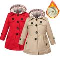 Esaierr Toddler Kids Baby Trench Jacket for Girls Long Sleeve Windbreaker Jacket Coats 2-12T Girls Fall Winter Thickened Cotton Jacket Coats