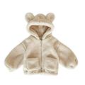 HBYJLZYG Hoodies Fleece Jacket Bear Ear Hood Coat For Boys Girls Winter Cute Double-Sided Fleece Coat Waterproof Thick Down Coats Puffy Jackets Xmas Gift