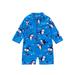 Canis Cartoon Shark Print Swimwear for Baby Boys with Long Sleeve Rash Guard