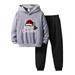 Baby Boy Christmas Outfit Toddler Boys Girls Winter Christmas Long Sleeve Cartoon Prints Hoodie Tops Pants 2Pcs Outfits Clothes Set Toddler Christmas Outfit Boy 5T