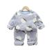 Itsun Set Clothes for Toddler Boys Baby Boy Outfits Little Boys Pajamas Sets Dinosaur Cotton 2 Piece Toddler Clothes Kids Pjs Sleepwear Blue 110