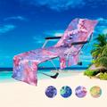 Lounge Chair Towel Beach Towel Microfiber Pool Lounge Chair Cover Beach Chair Cover with Side Pockets Pool Towel Chaise Lounge Cover Microfiber Tie Dye Beach Towel for Holidays Sunbathing 73x210 cm