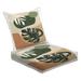 2-Piece Deep Seating Cushion Set Monstera leaf decoration poster Botanical monstera wall decor Outdoor Chair Solid Rectangle Patio Cushion Set