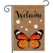HGUAN Welcome Monarch Butterfly Garden Flag Butterfly lovers Vertical Double Sided Yard Flags Keep Flying if You Have Wings Outdoor Indoor Lawn Home for Personalized Decor